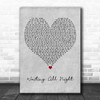 Rudimental Waiting All Night Grey Heart Decorative Wall Art Gift Song Lyric Print Rudimental Waiting All Night Grey Heart Decorative Wall Art Gift Song Lyric Print