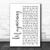 Runrig Maymorning White Script Decorative Wall Art Gift Song Lyric Print