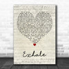 Sabrina Carpenter Exhale Script Heart Decorative Wall Art Gift Song Lyric Print