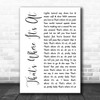 Sam Cooke That's Where It's At White Script Decorative Wall Art Gift Song Lyric Print