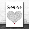 Sam Hunt Speakers White Heart Decorative Wall Art Gift Song Lyric Print