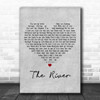 Santana The River Grey Heart Decorative Wall Art Gift Song Lyric Print