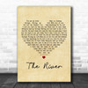 Santana The River Vintage Heart Decorative Wall Art Gift Song Lyric Print