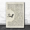 Slipknot Snuff Vintage Script Song Lyric Music Wall Art Print