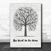 Sara Bareilles She Used to Be Mine Music Script Tree Decorative Wall Art Gift Song Lyric Print