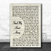 Van Morrison Steal My Heart Away Song Lyric Vintage Script Music Wall Art Print