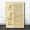 Scott Walker Its Raining Today Rustic Script Decorative Wall Art Gift Song Lyric Print