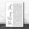 Scott Walker Its Raining Today White Script Decorative Wall Art Gift Song Lyric Print