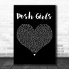 Scouting For Girls Posh Girls Black Heart Decorative Wall Art Gift Song Lyric Print