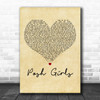 Scouting For Girls Posh Girls Vintage Heart Decorative Wall Art Gift Song Lyric Print