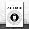 Seafret Atlantis Vinyl Record Decorative Wall Art Gift Song Lyric Print