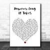 Sent By Ravens However Long It Takes White Heart Decorative Wall Art Gift Song Lyric Print