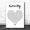 Shawn McDonald Gravity White Heart Decorative Wall Art Gift Song Lyric Print