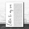Shayla Gessler Letter to my son White Script Decorative Wall Art Gift Song Lyric Print