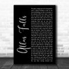 Shinedown Atlas Falls Black Script Decorative Wall Art Gift Song Lyric Print