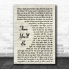 Faith Hill There You'll Be Vintage Script Song Lyric Music Wall Art Print