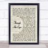 Dream Theater Through Her Eyes Vintage Script Song Lyric Music Wall Art Print