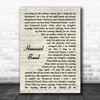 Simon & Garfunkel Homeward Bound Vintage Script Decorative Wall Art Gift Song Lyric Print