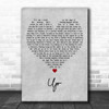 Sing Street Up Grey Heart Decorative Wall Art Gift Song Lyric Print