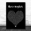 Skillet Those Nights Black Heart Decorative Wall Art Gift Song Lyric Print