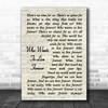 Queen Who Wants To Live Forever Vintage Script Song Lyric Music Wall Art Print