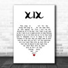 Slipknot XIX White Heart Decorative Wall Art Gift Song Lyric Print