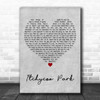 Small Faces Itchycoo Park Grey Heart Decorative Wall Art Gift Song Lyric Print