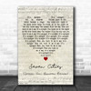 Solarstone Seven Cities (Armin Van Buuren Remix) Script Heart Wall Art Song Lyric Print