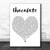 Soul Control Chocolate White Heart Decorative Wall Art Gift Song Lyric Print