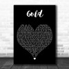 Spandau Ballet Gold Black Heart Decorative Wall Art Gift Song Lyric Print