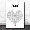 Spandau Ballet Gold White Heart Decorative Wall Art Gift Song Lyric Print