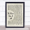 The Winner Takes It All ABBA Script Song Lyric Music Wall Art Print