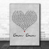 Status Quo Down Down Grey Heart Decorative Wall Art Gift Song Lyric Print