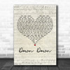 Status Quo Down Down Script Heart Decorative Wall Art Gift Song Lyric Print