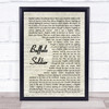 Buffalo Soldier Bob Marley Script Song Lyric Music Wall Art Print