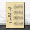 Stevie Nicks Candlebright Rustic Script Decorative Wall Art Gift Song Lyric Print