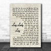 Lay Lady Lay Bob Dylan Script Song Lyric Music Wall Art Print