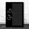 Talib Kweli Get By Black Script Decorative Wall Art Gift Song Lyric Print