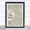 George Michael A Moment With You Vintage Script Song Lyric Music Wall Art Print