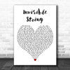 Taylor Swift Invisible String White Heart Decorative Wall Art Gift Song Lyric Print
