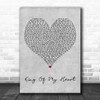 Taylor Swift King Of My Heart Grey Heart Decorative Wall Art Gift Song Lyric Print