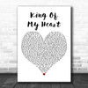 Taylor Swift King Of My Heart White Heart Decorative Wall Art Gift Song Lyric Print