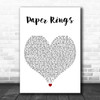 Taylor Swift Paper Rings White Heart Decorative Wall Art Gift Song Lyric Print