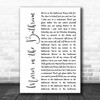 The Beat Mirror in the Bathroom White Script Decorative Wall Art Gift Song Lyric Print