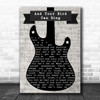 The Beatles And Your Bird Can Sing Electric Guitar Music Script Wall Art Gift Song Lyric Print