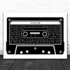 The Beatles In My Life Black & White Music Cassette Tape Decorative Gift Song Lyric Print