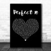 The Beautiful South Perfect 10 Black Heart Decorative Wall Art Gift Song Lyric Print