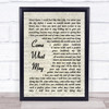 Alfie Boe And Kerry Ellis Come What May Vintage Script Song Lyric Music Wall Art Print