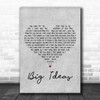 The Boxer Rebellion Big Ideas Grey Heart Decorative Wall Art Gift Song Lyric Print
