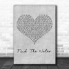 The Coronas Find The Water Grey Heart Decorative Wall Art Gift Song Lyric Print